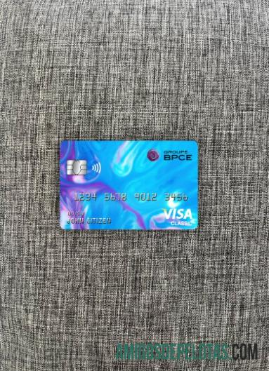 França Groupe BPCE Bank Visa Classic Cartão Photolook Frente exemplo